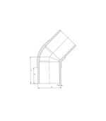COT 45º inj PE100RC SDR 17 DN 315 mm - imagine 2