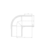 COT 90º inj PE100RC SDR 17 DN 280 mm - imagine 2