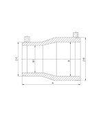 REDUCTIE EF PE100 SDR11 D/D1 50/32  mm - imagine 2